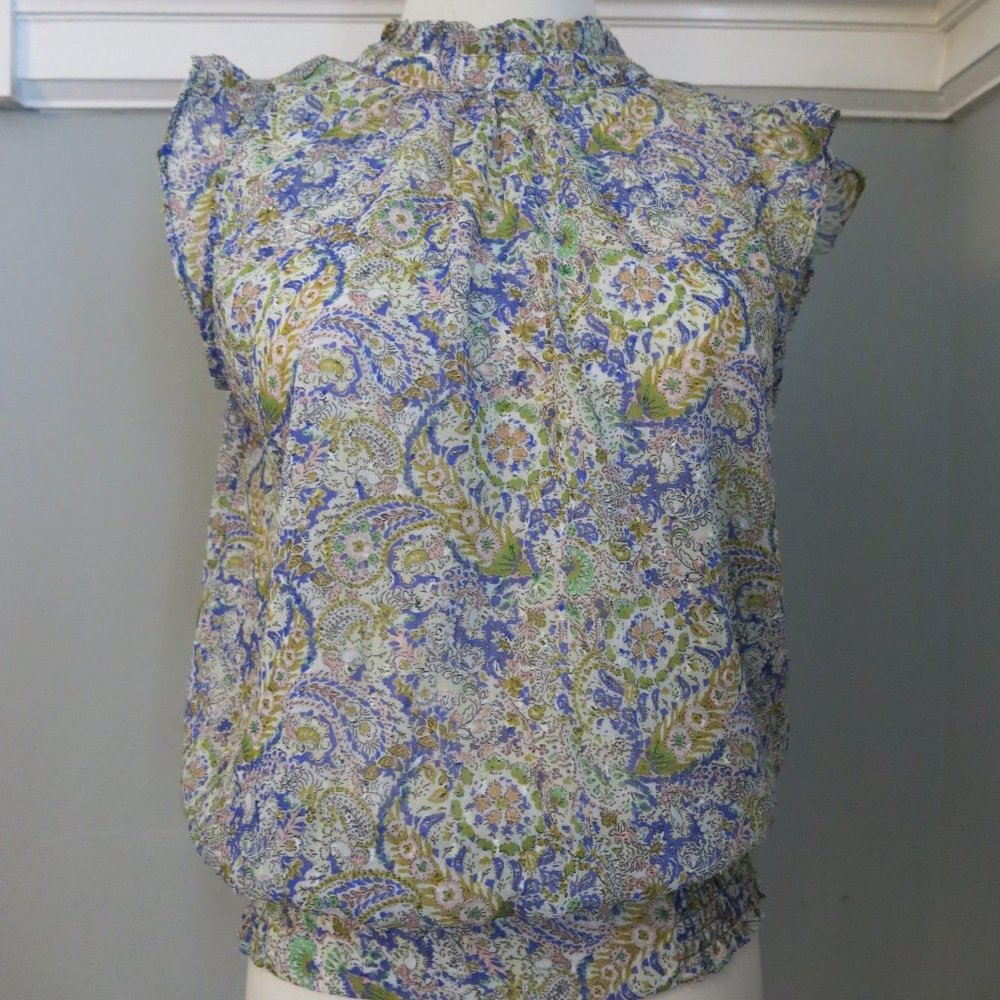 MAISON D'AMELIE Sleeveless Paisley Top